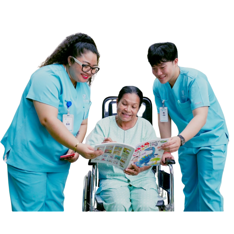 Hospicare care team providing home healthcare
